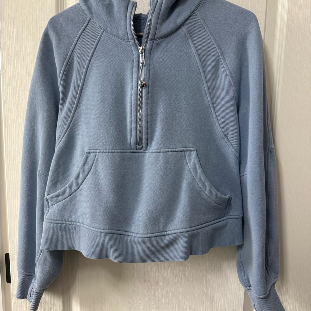lululemon athletica Light Blue Half-Zip Sweater